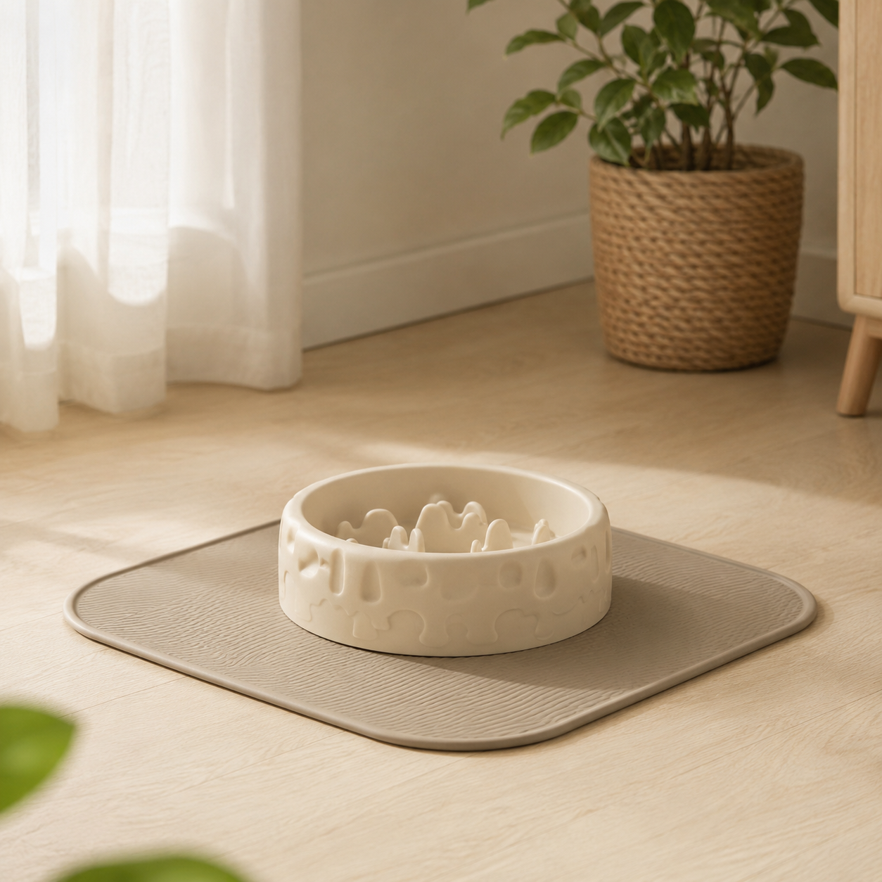 Feeding mat, slow feeder and enrichment toys for cats and dogs